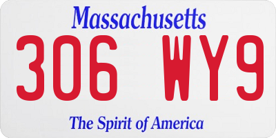 MA license plate 306WY9
