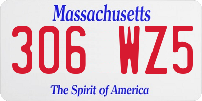 MA license plate 306WZ5
