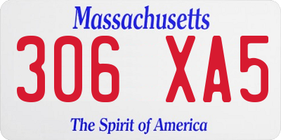 MA license plate 306XA5