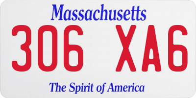 MA license plate 306XA6