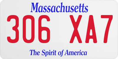 MA license plate 306XA7