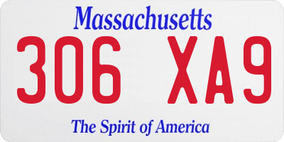 MA license plate 306XA9