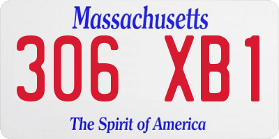 MA license plate 306XB1
