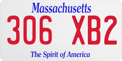 MA license plate 306XB2