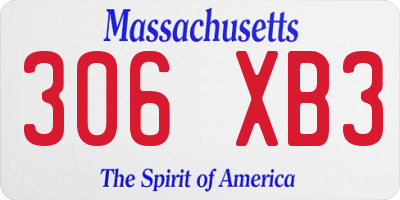 MA license plate 306XB3
