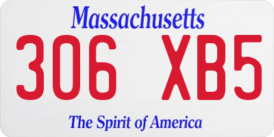 MA license plate 306XB5
