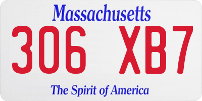 MA license plate 306XB7