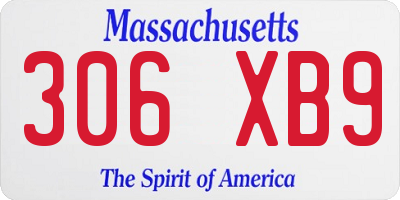 MA license plate 306XB9