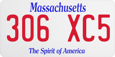 MA license plate 306XC5