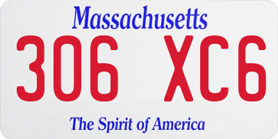 MA license plate 306XC6