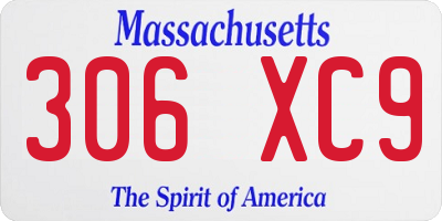 MA license plate 306XC9