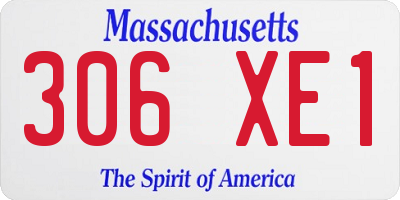 MA license plate 306XE1