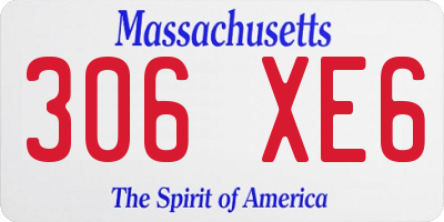 MA license plate 306XE6