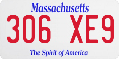 MA license plate 306XE9