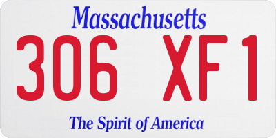 MA license plate 306XF1