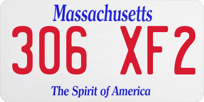 MA license plate 306XF2