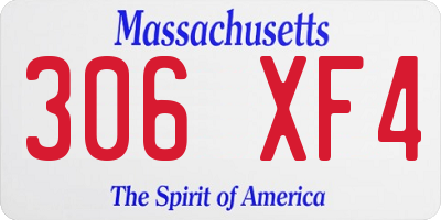 MA license plate 306XF4