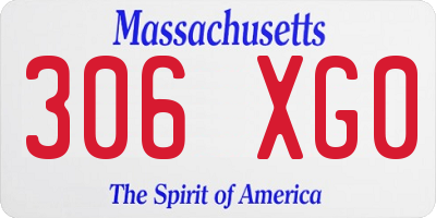 MA license plate 306XG0