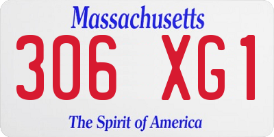 MA license plate 306XG1