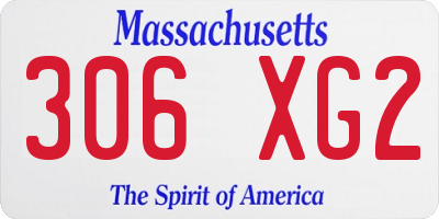 MA license plate 306XG2