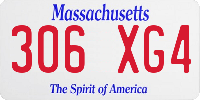 MA license plate 306XG4