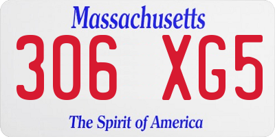 MA license plate 306XG5