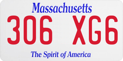 MA license plate 306XG6