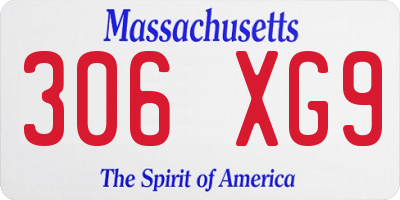 MA license plate 306XG9