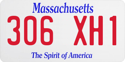 MA license plate 306XH1