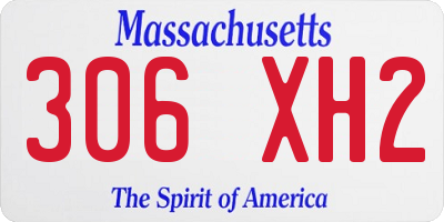 MA license plate 306XH2