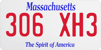 MA license plate 306XH3