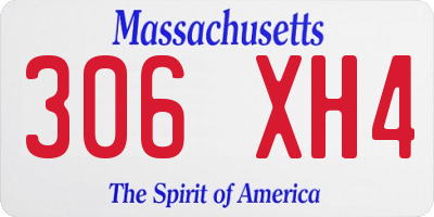 MA license plate 306XH4