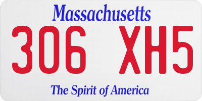 MA license plate 306XH5