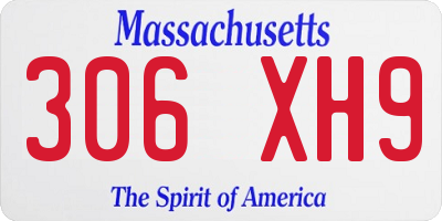 MA license plate 306XH9