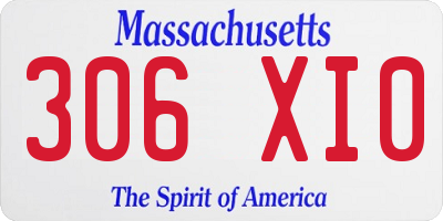 MA license plate 306XI0