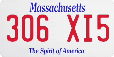 MA license plate 306XI5