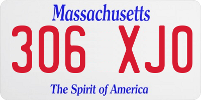 MA license plate 306XJ0