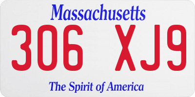 MA license plate 306XJ9