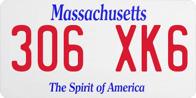 MA license plate 306XK6