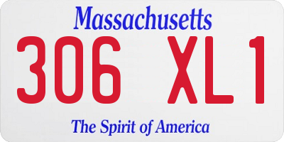 MA license plate 306XL1