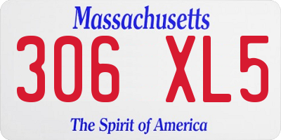 MA license plate 306XL5