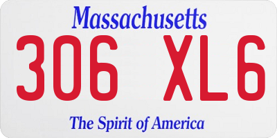MA license plate 306XL6