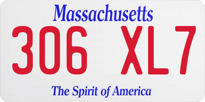 MA license plate 306XL7