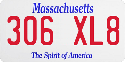 MA license plate 306XL8