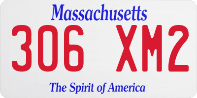 MA license plate 306XM2