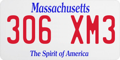 MA license plate 306XM3