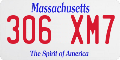 MA license plate 306XM7