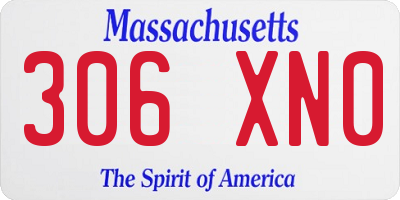 MA license plate 306XN0