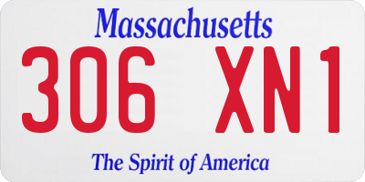 MA license plate 306XN1