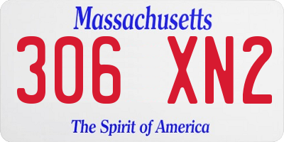 MA license plate 306XN2